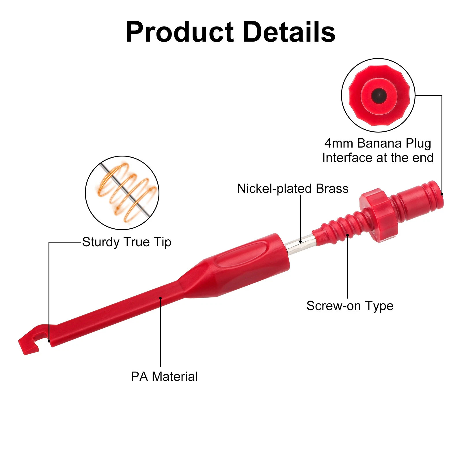 4Pcs Electronic Wire Piercing Probe Clip Tester Tool for Automotive Diagnostic