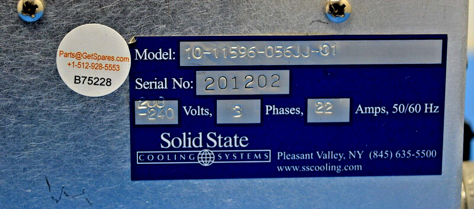 10-11596-056JJ-01/SWITCHBACK 6600 TC 240V 2PH 22AMP/SOLID STATE COOLING SYSTEMS