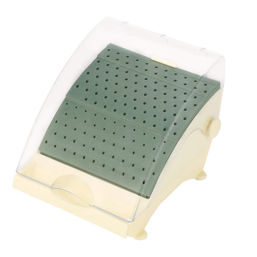 142 Holes Dental Bur Holder Disinfection Box, Bur Block Organizer with Cover NEW