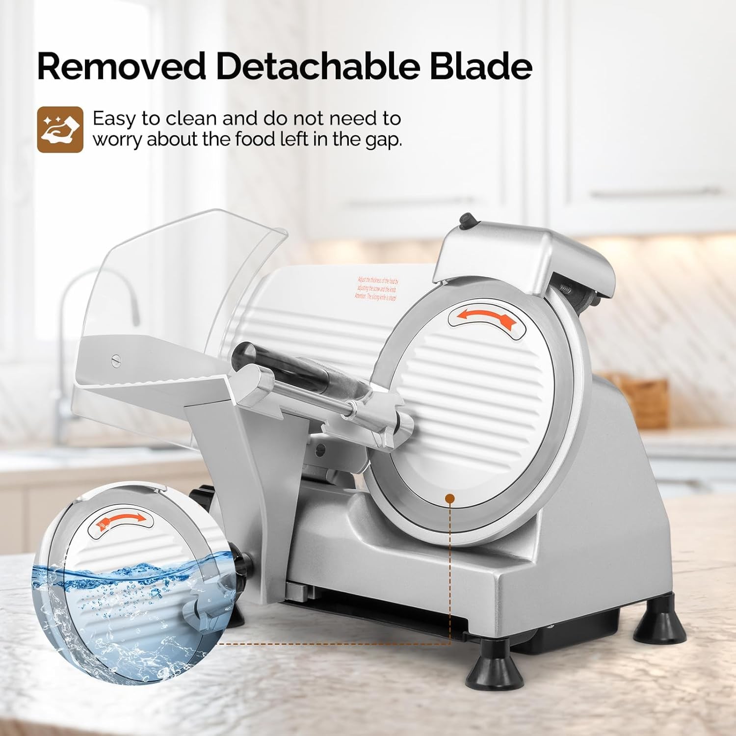 ROVSUN Commercial Electric Meat Slicer 8″ Food Cutter Deli Cheese 1200RPM, 210W