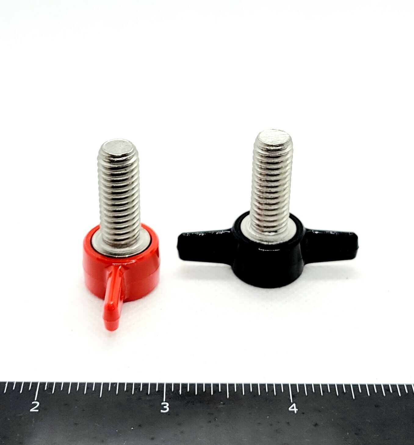 3/8″ Power Inverter Cable Bolts Thumb Screws Tee Knob Red or Black 3/4 – 1.5 in