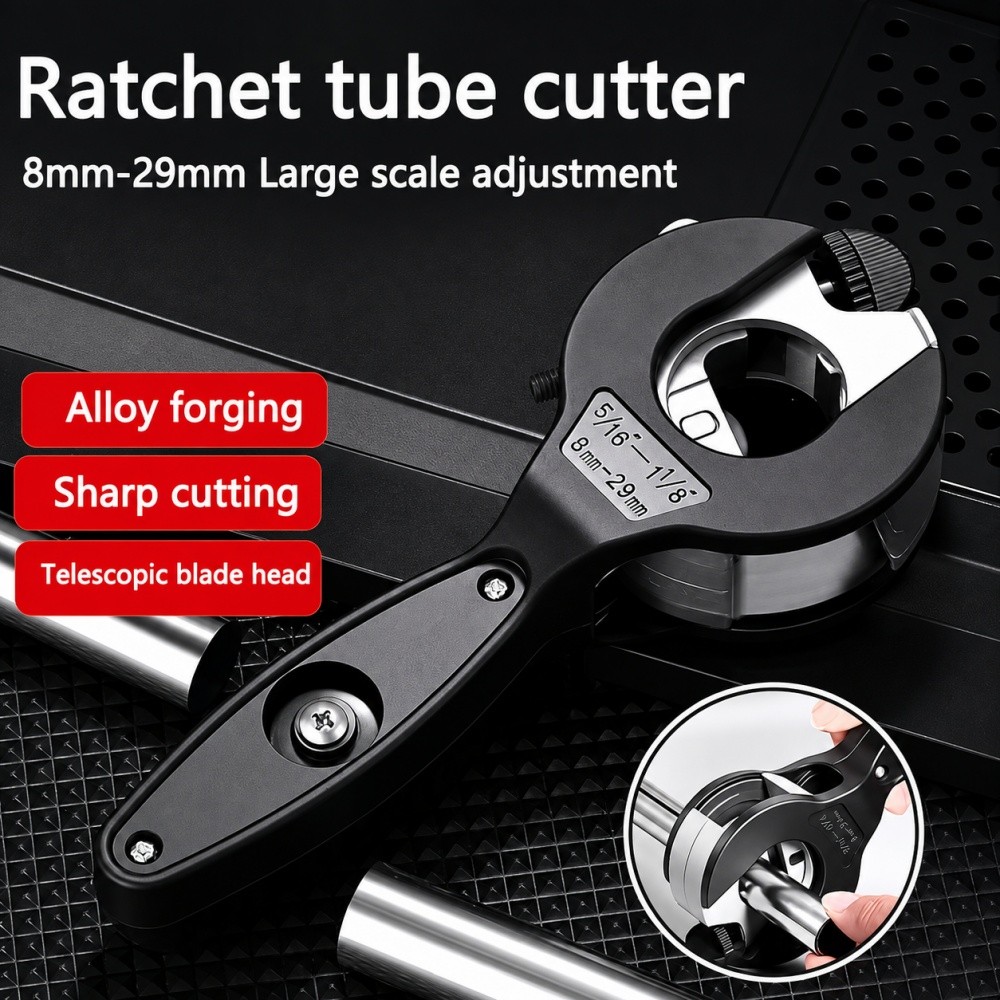 Heavy Duty Ratchet Pipe Cutter Tool for Cutting PVC PPR PE Copper Steel Metal US