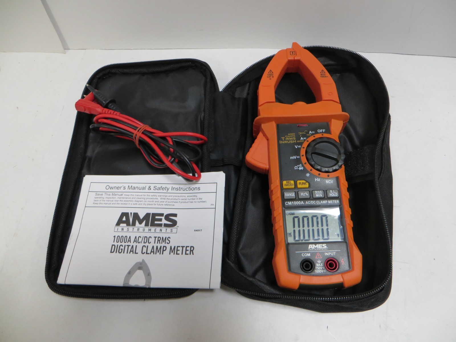 AMES INSTRUMENTS CM1000A 1000A True-RMS AC/DC Clamp Meter new