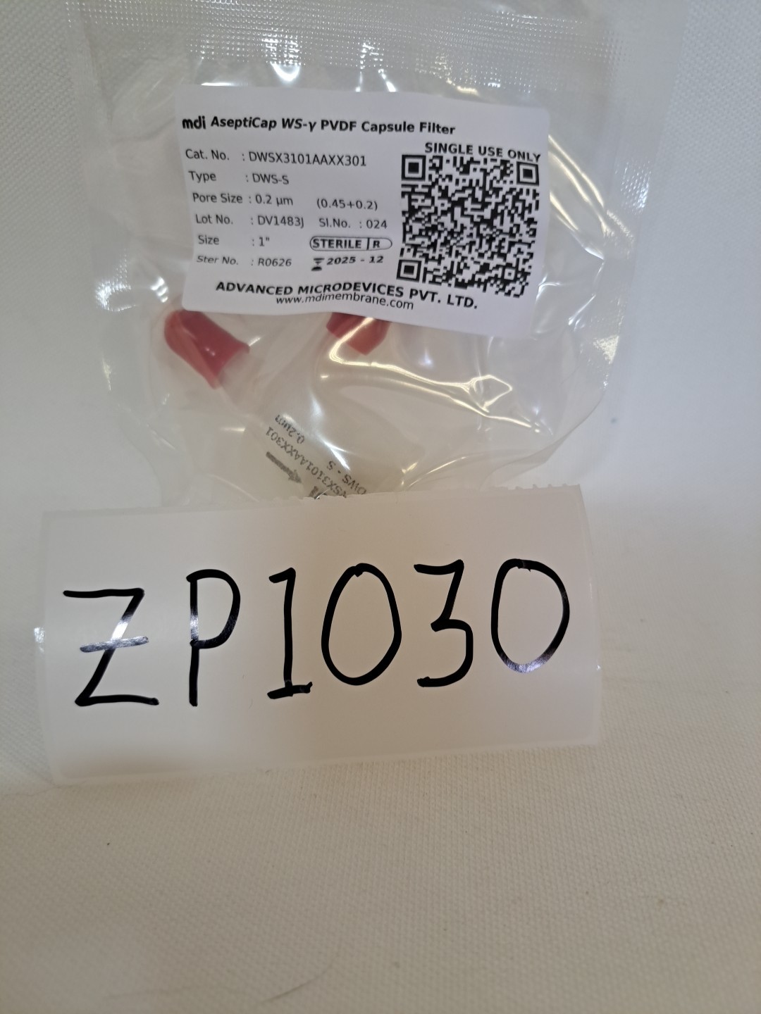 mdi AseptiCap WS-y-PVDF Capsule Filter NEW
