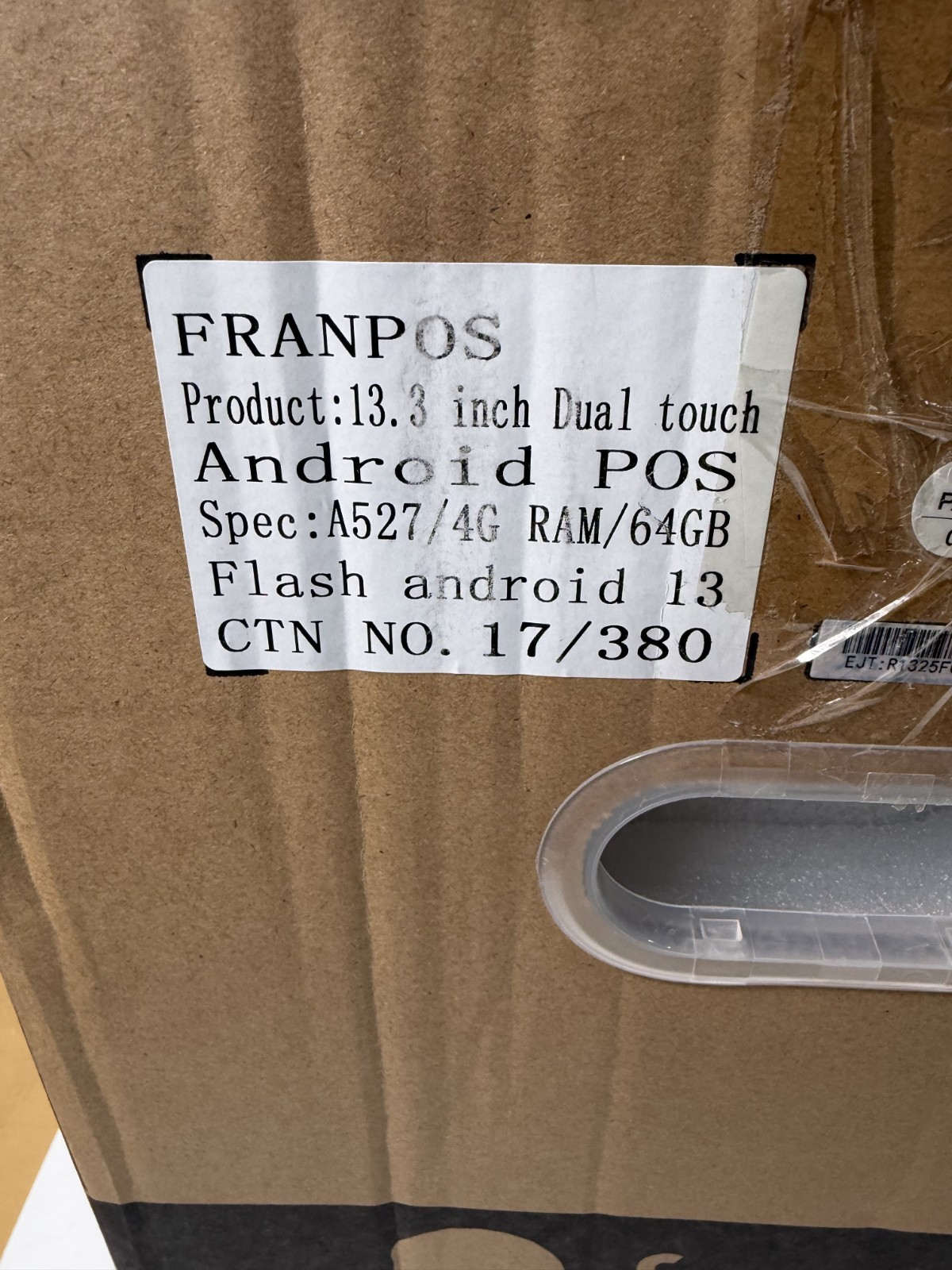 Franpos Dual Touch Customer Facing 13.3″ Android 13 POS Point Of Sale Terminal