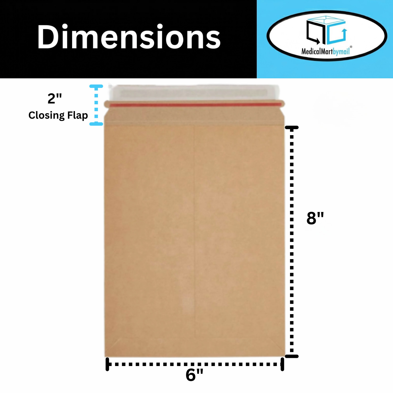 6″ x 8″ Flat Cardboard Envelopes Kraft Rigid Photo Document 6×8 Mailers 200 PCS