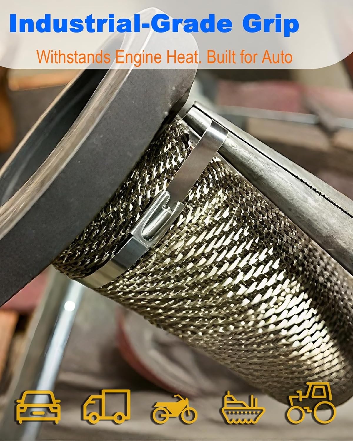 11.8 Inch Self-Locking Metal Zip Ties for Exhaust Wrap & Repairs