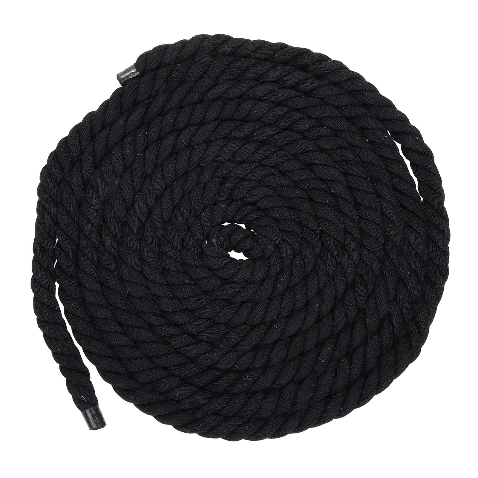 10mm x 11.5 Feet Black Cotton Rope 3 Strand for DIY Wall Hanging Knotting