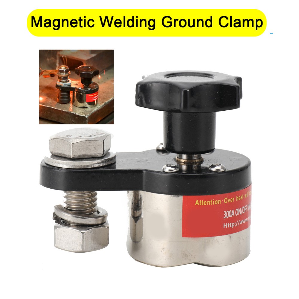 Magnetic Welding Ground Clamp 300A Grounding Magnet Connector Welding Machine