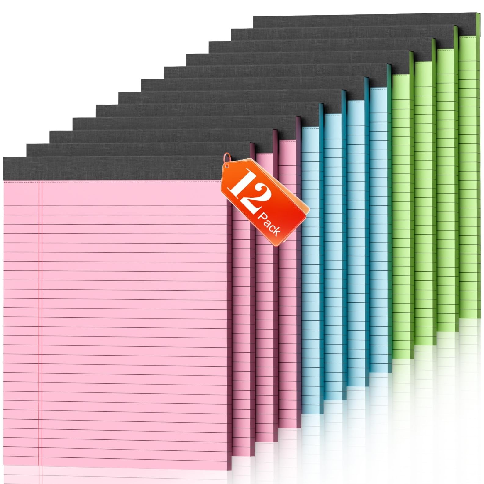 Legal Pads 8.5 x 11, 12 Pack Colored Note x 11 In, Multicolor – 12