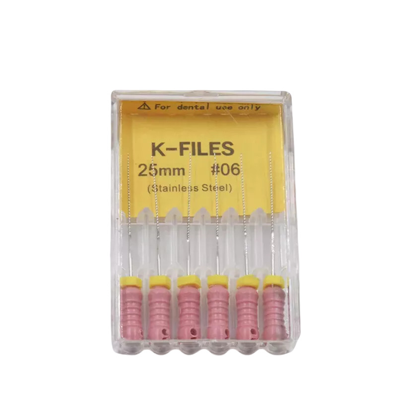 Limas endodónticas dentales de acero inoxidable K-File Uso manual 25/21mm/31mm