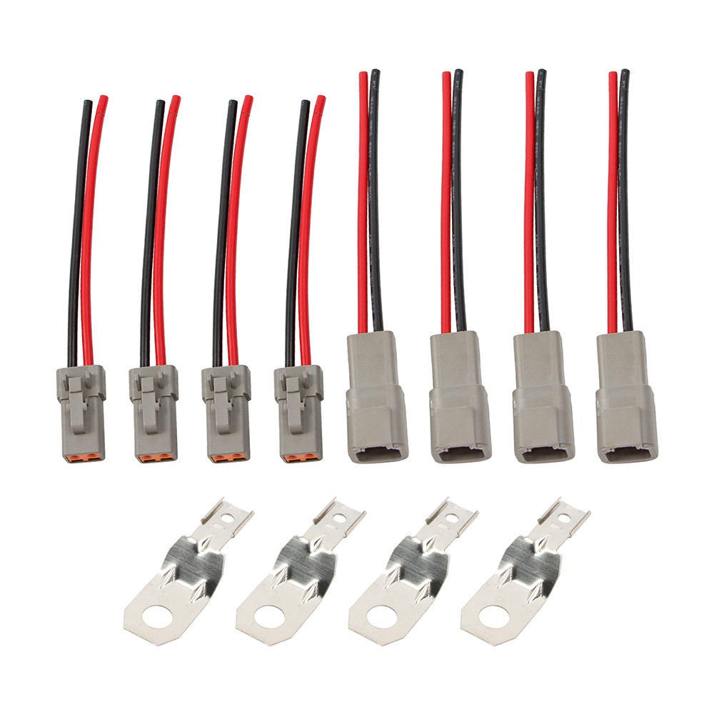 4Pairs Assembled DTP 2 Pin Connector 12AWG Wire Waterproof Plug Harness Car Boat
