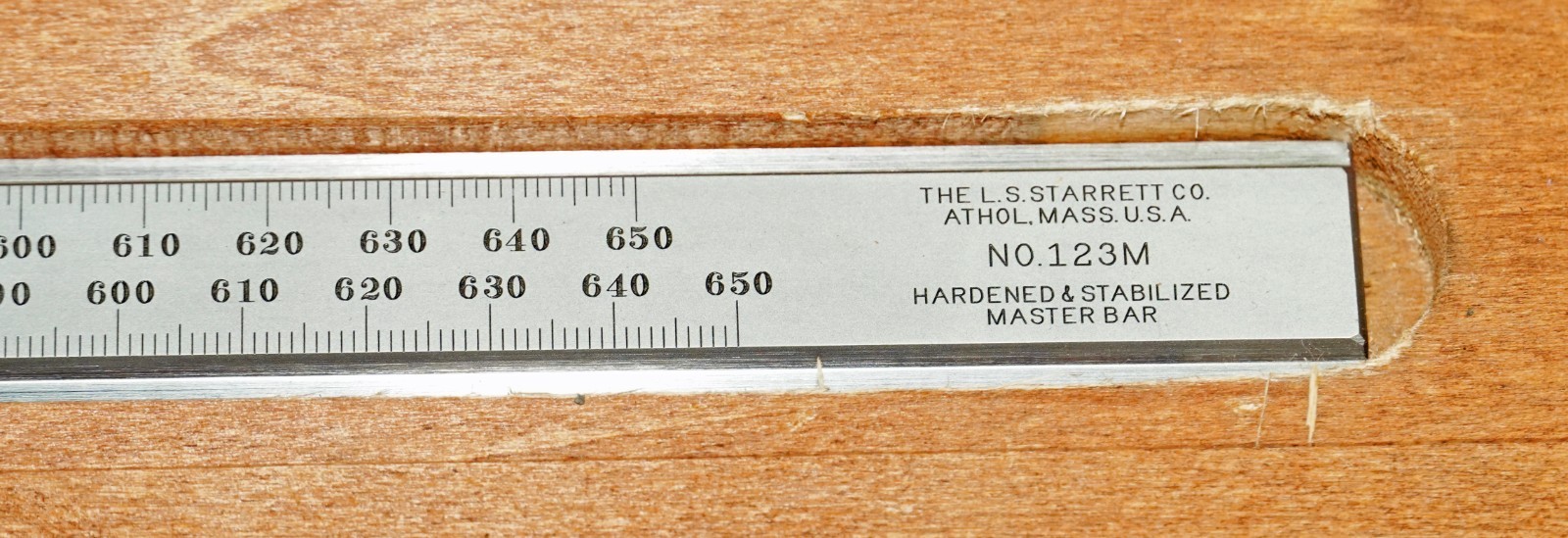 Starrett 123M 600mm Master Caliper – .02mm Vernier Scale