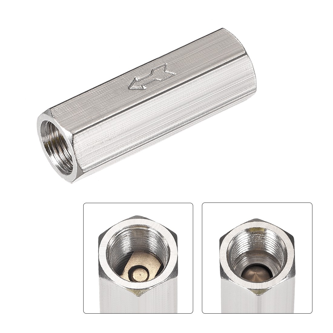 One Way Air Check Valve G 1/8″ BSP Female Threaded Full Port Check Valve 4 Pack