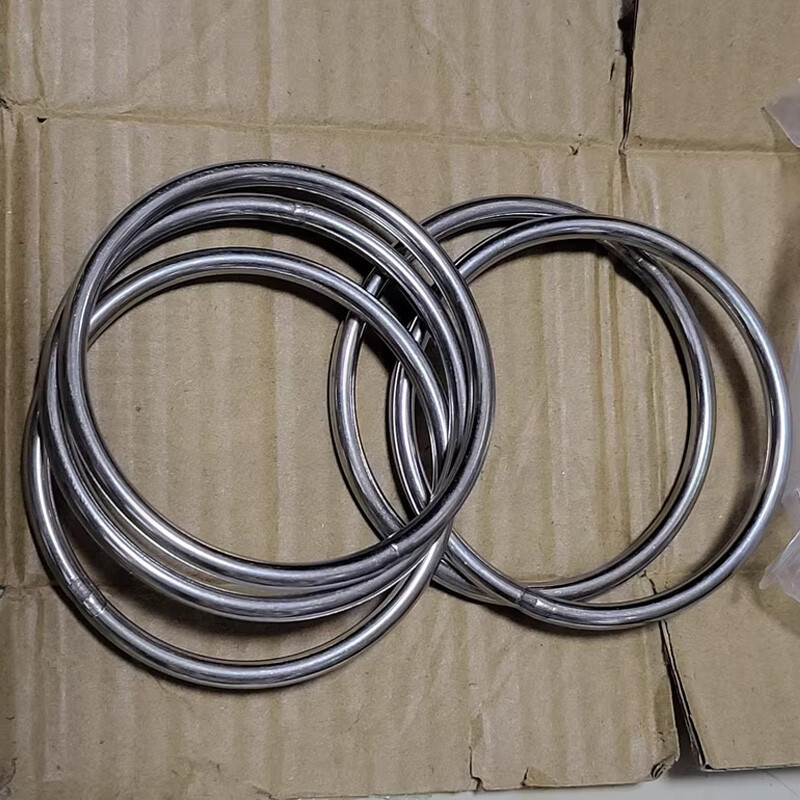 Stainless Steel O Ring Polished Welded Round Ring Heavy Duty Solid 9-344mm ID A2