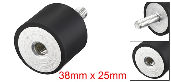 M6 Rubber Mounts Shock Absorber Anti Vibration Isolators 25mm x 20mm Black