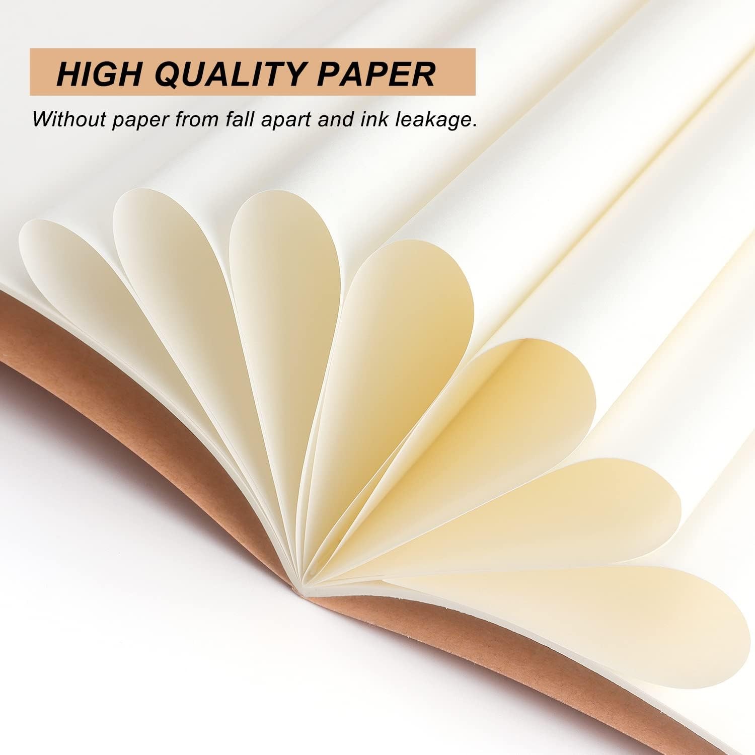 ZZTX 4 Pack Blank Kraft Notebooks, Blank Paper Sketchbooks for Drawing Doodling