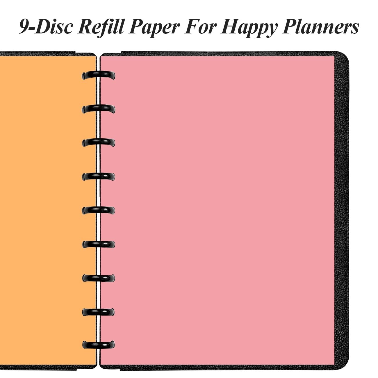 9-Disc Discbound 5 Colorful Blank Paper Pre-punched 100 Sheets,