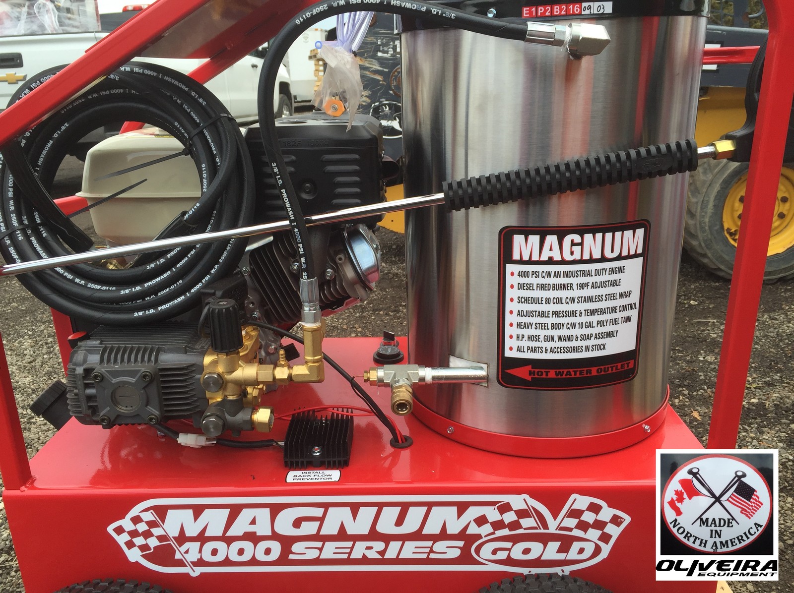 ***SALE*** Magnum 4000 PSI Hot water pressure washer, 15 HP Gas units