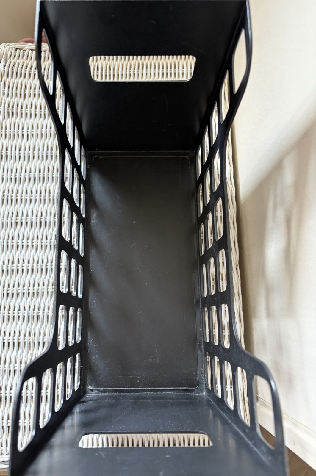 Black Desktop File Organizer, Can Be Used For Hanging Files And Notebooks