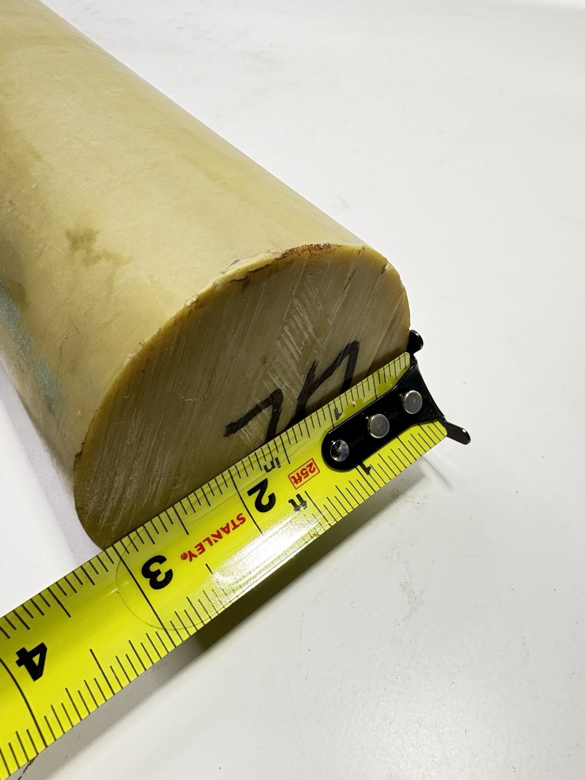 Quadrant Duratron Ultem 2300 Natural PEI 3” X 24” Reinforced Plastic Rod Stock