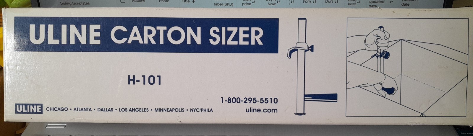 Uline Carton Sizer Box Tool – Resize Cardboard Shipping Boxes H-101