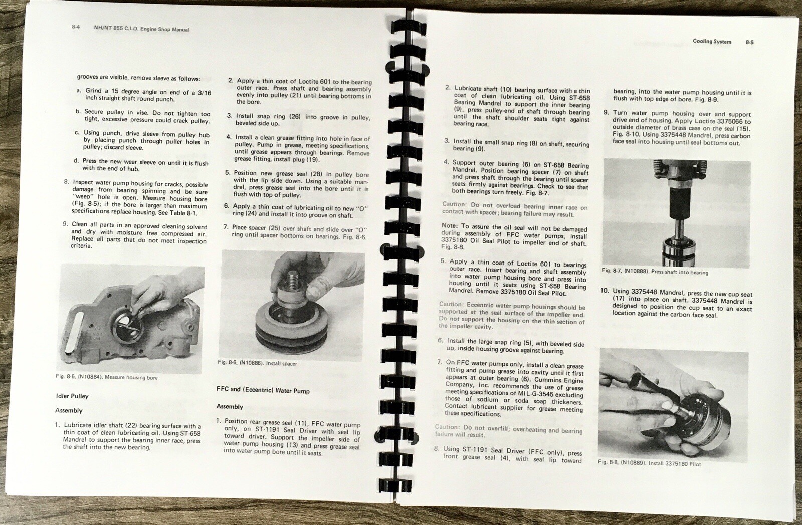 Cummins NHHHTC-335 NTC-350 NTCE-350 NTCC-350 Engines Service Manual Parts Set