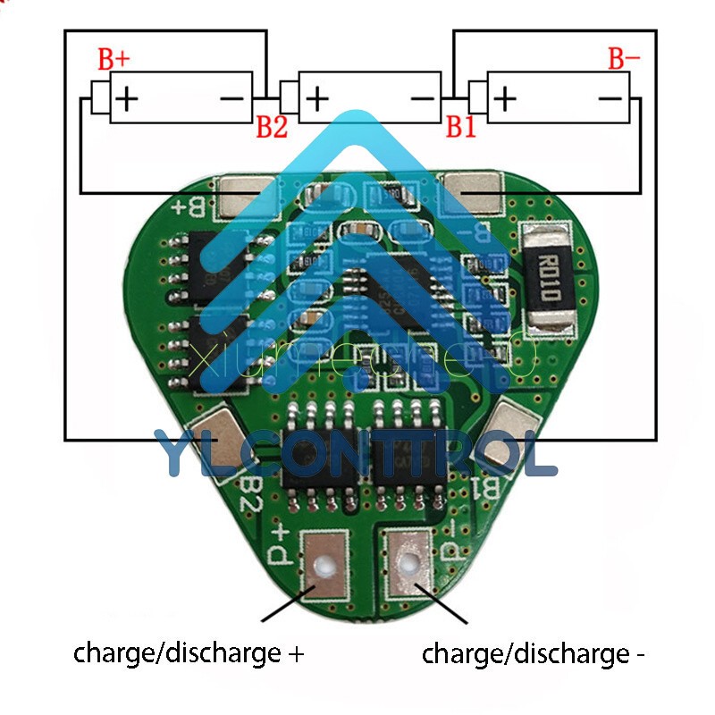 12.6V 11.1V 3S 5A 18650 Li-ion Lithium Battery BMS Protection PCB Board Triangle
