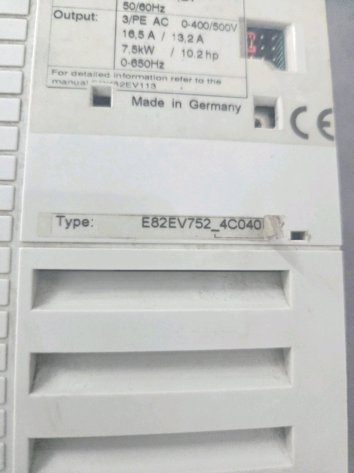 Lenze E82EV752_4C040 Untested