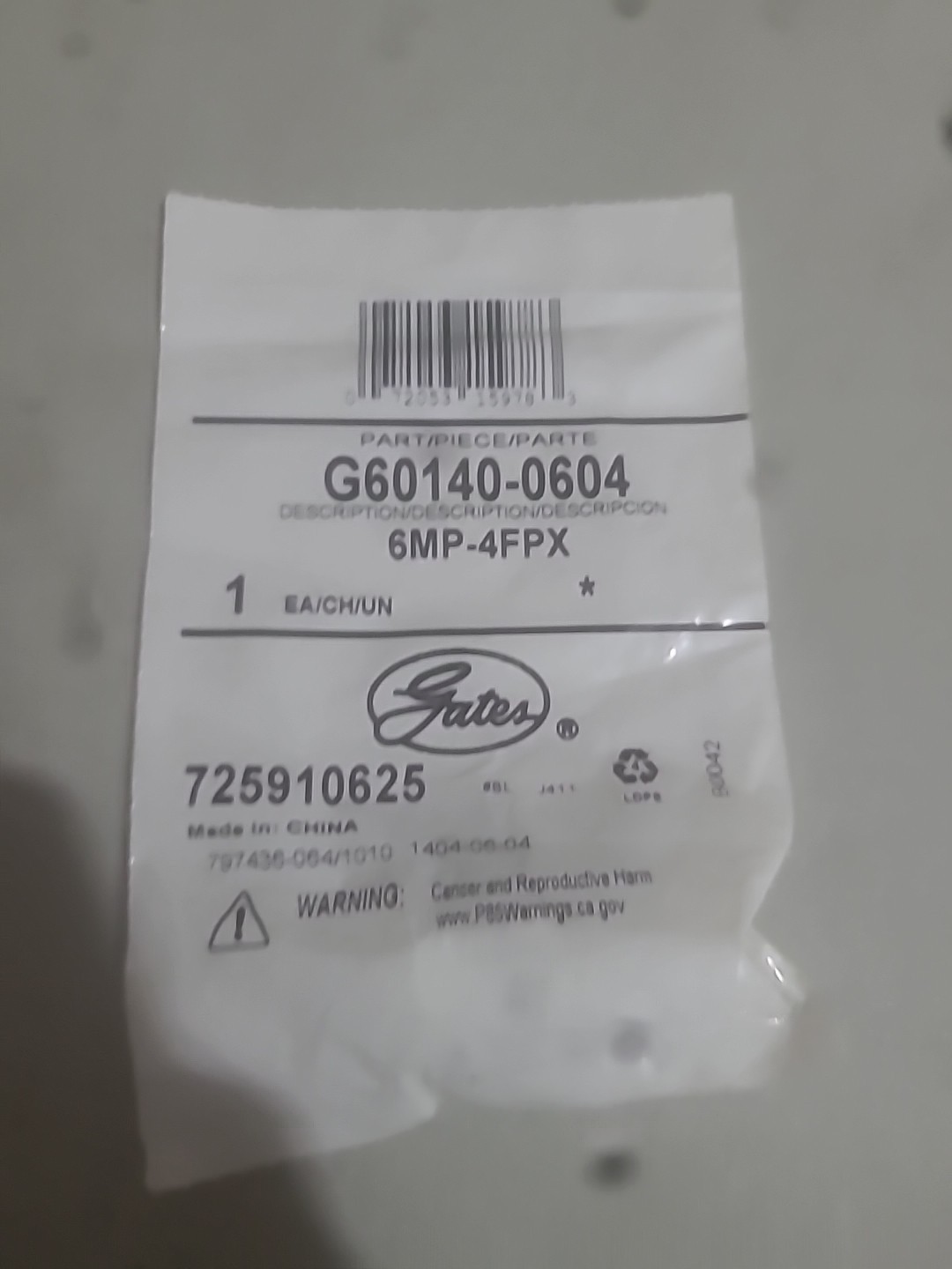 GATES G60140-0604 CL11-6MP 4FPX