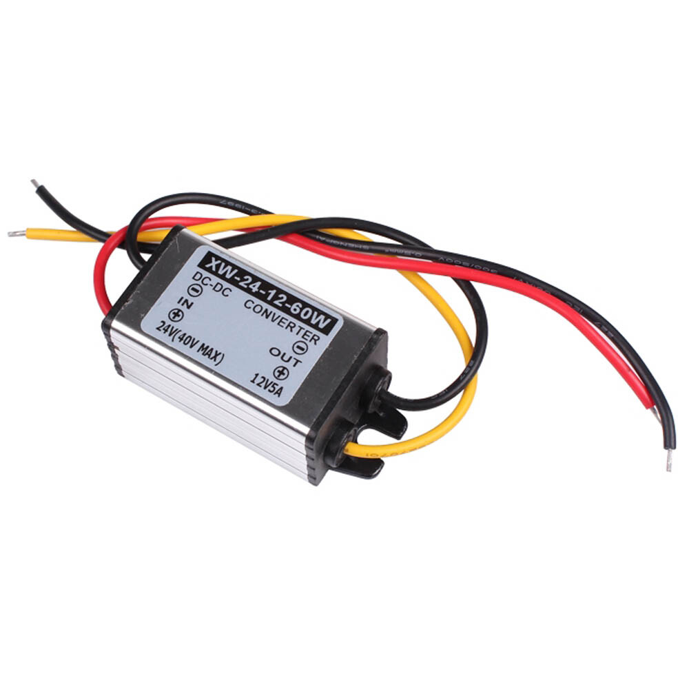 Waterproof DC/DC 24V(14-40V) To（12V 5A 60W ） Car Vehicle Converter Regulator