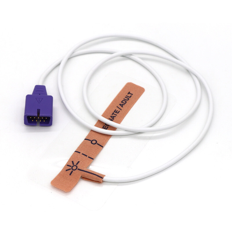 10pc 9Pin Disposable Neonate/Adult Oximax SpO2 Sensor Compatible With ，US