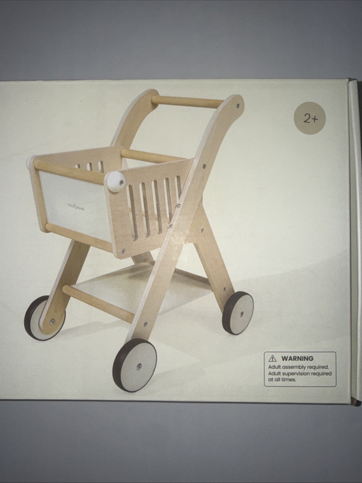 New Coco Village Wooden Shopping Cart 2+ Years Play Food Kitchen Play Hardwood