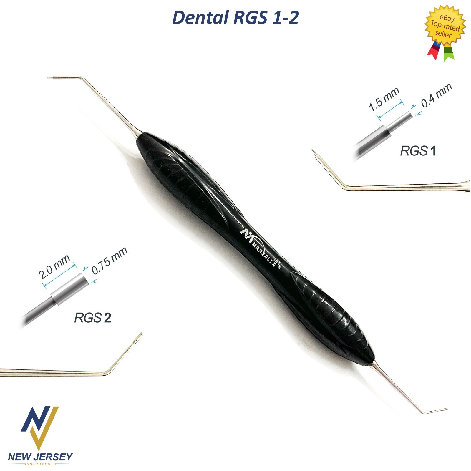 Dental Restorative Instruments Set RGS 1-2, RGS 3-4, Hatchet 8/9 Silicone Handle
