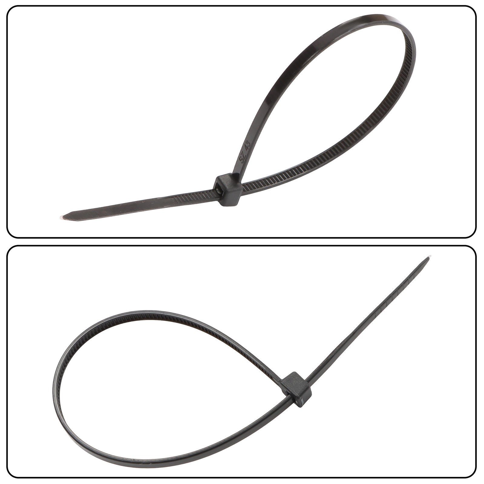 8″ Zip Ties 5000 Pack 40lb Tensile Uv Resistant Cable Ties 0.14″ Wide Black