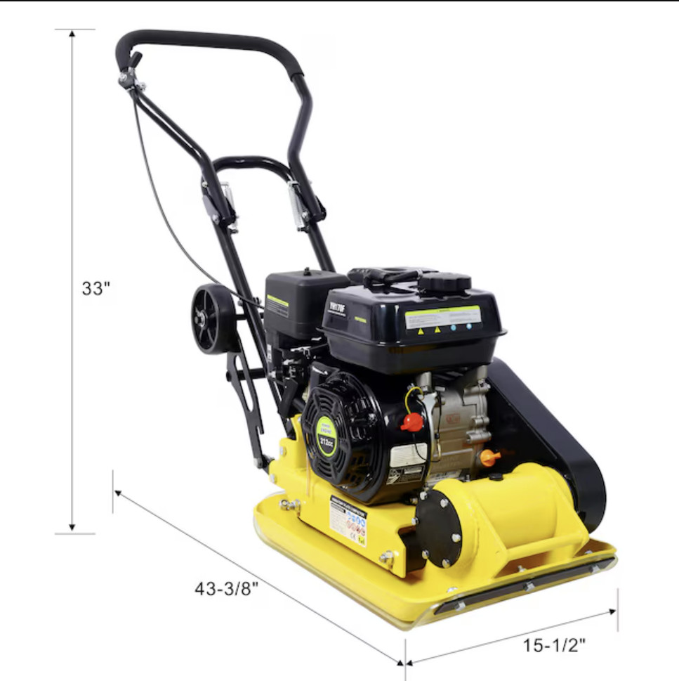 Siavonce 7 HP Plate Compactor 14 x 20 In Gas Powered Free Shipping New