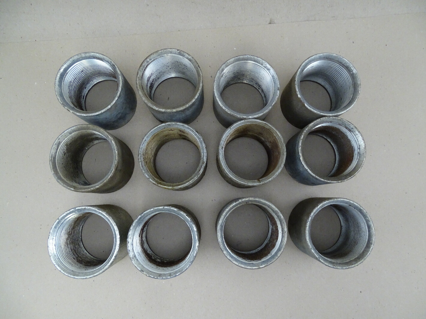 (12) 2-1/2 IN. NPT, 2.500″ Steel Threaded Pipe Coupler, Galvanized Iron, USA