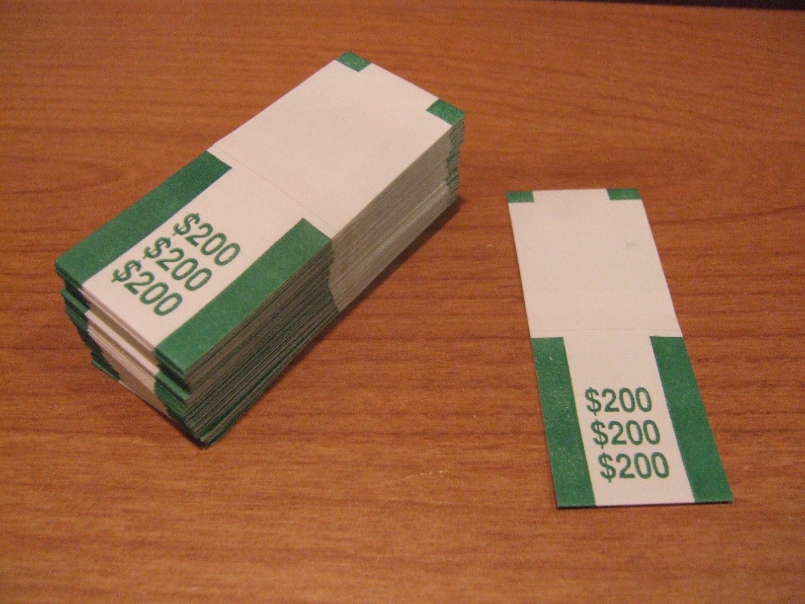 Lot Money Currency Strap 200 Cash Bill Dollar Bills Wrap Bank Two Hundred