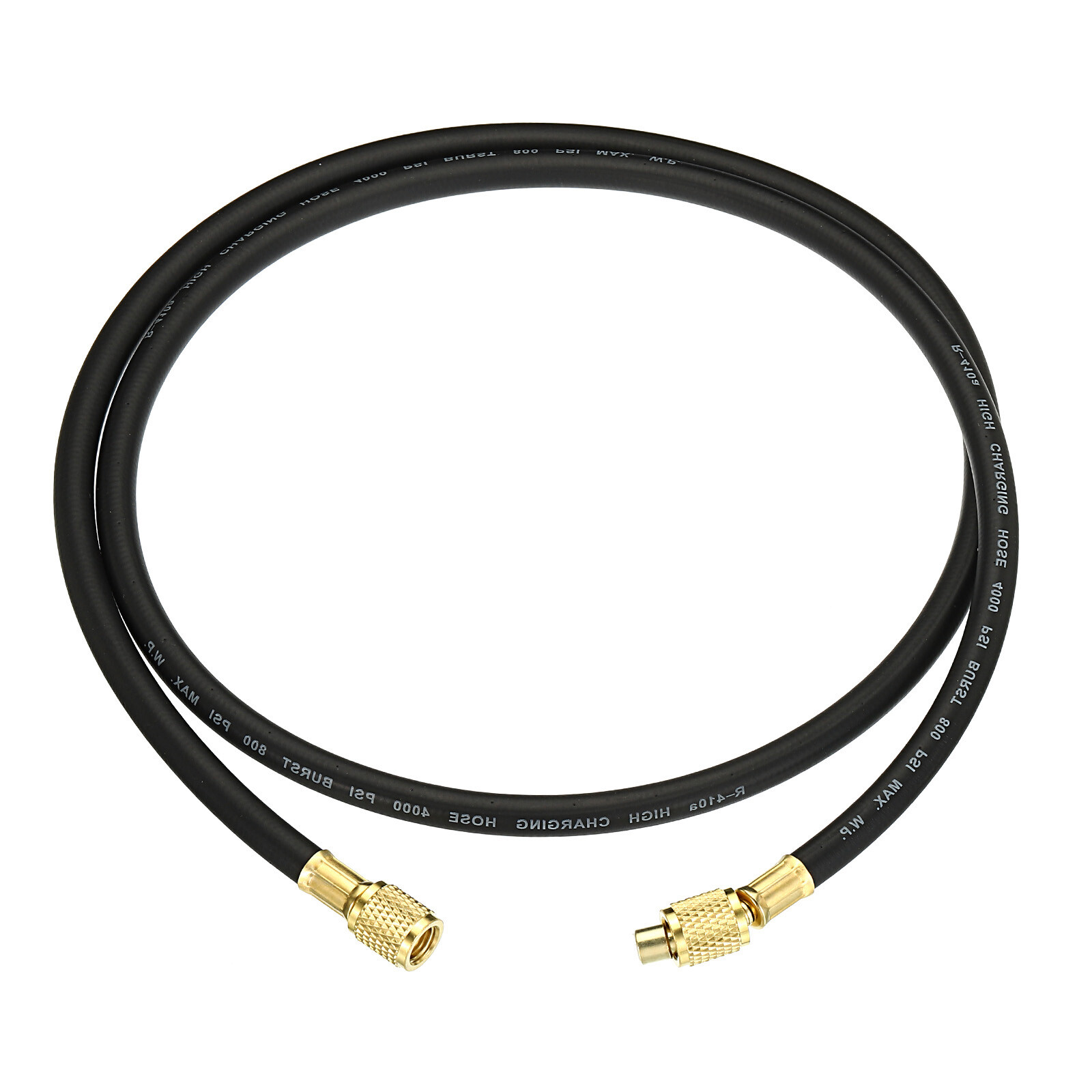 1/4 SAE Refrigerant Charging Hose 4.9ft 800 PSI 4000 PSI Black