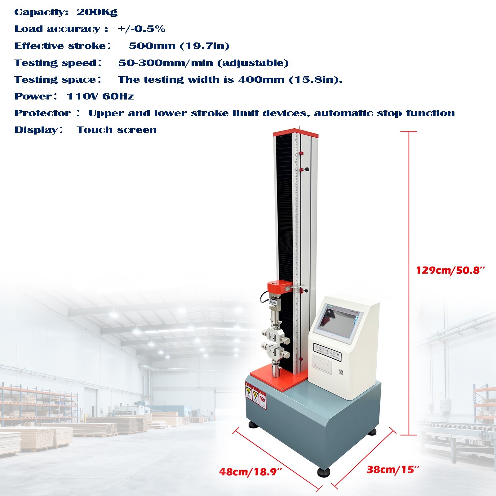 110V DZ-102 Fully Auto Microcomputer Universal Tester Tensile Strength Tester