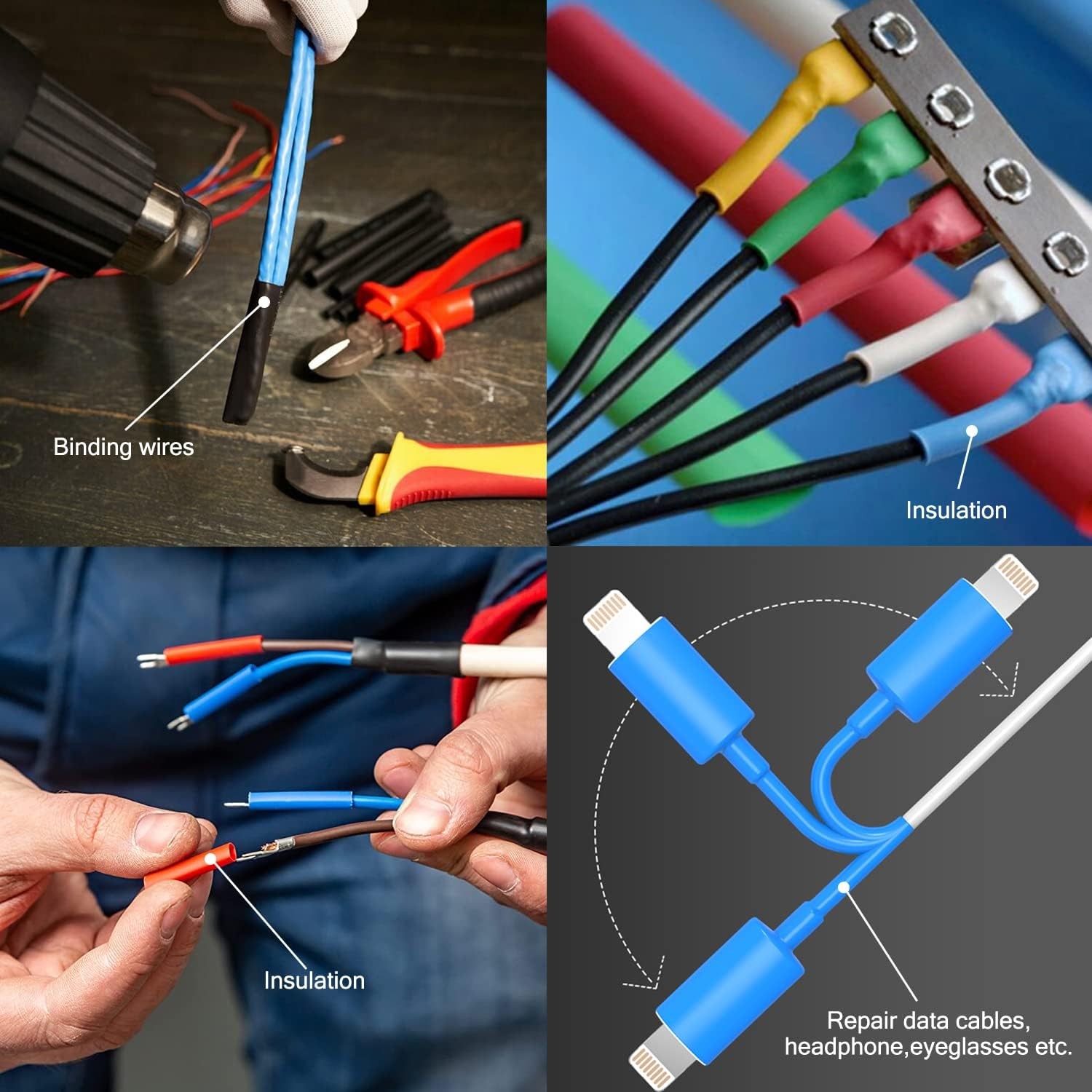 2 to 1 Ratio 1/24 Inch 1mm Heat Shrink Tubing 8Ft Roll 2.5M Tota Color: Yellow