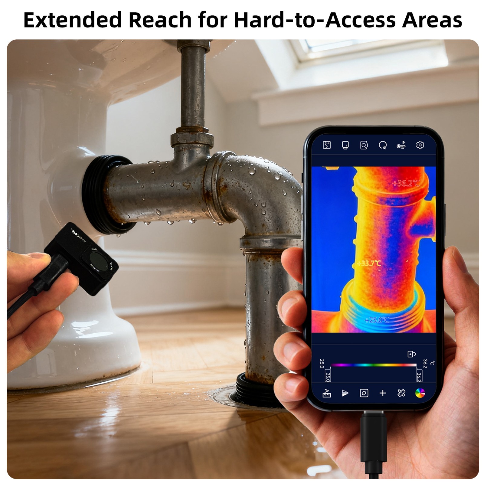ANXTECH Thermal Camera 512×384 IR Resolution Infrared Camera for Android Pocket