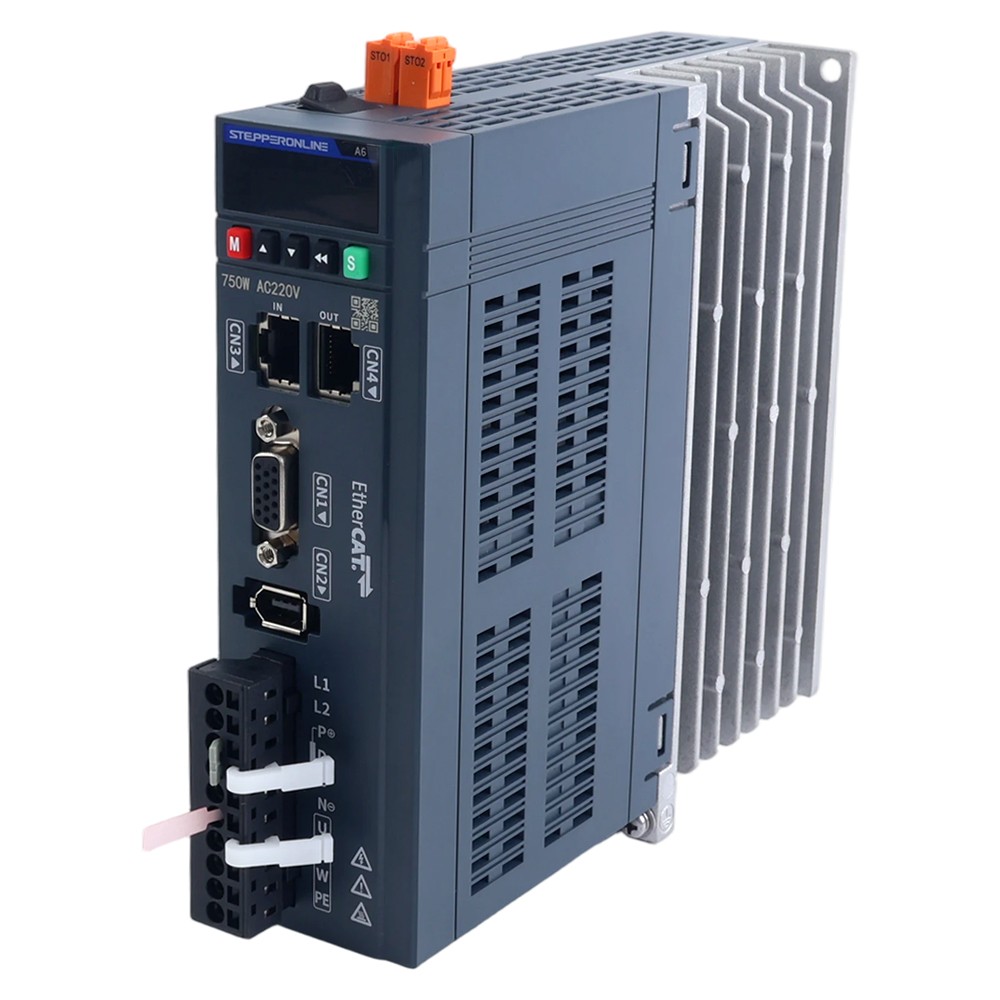STEPPERONLINE EtherCAT STO 400W 750W AC Servo Motor Kit 17-Bit Absolute Encoder