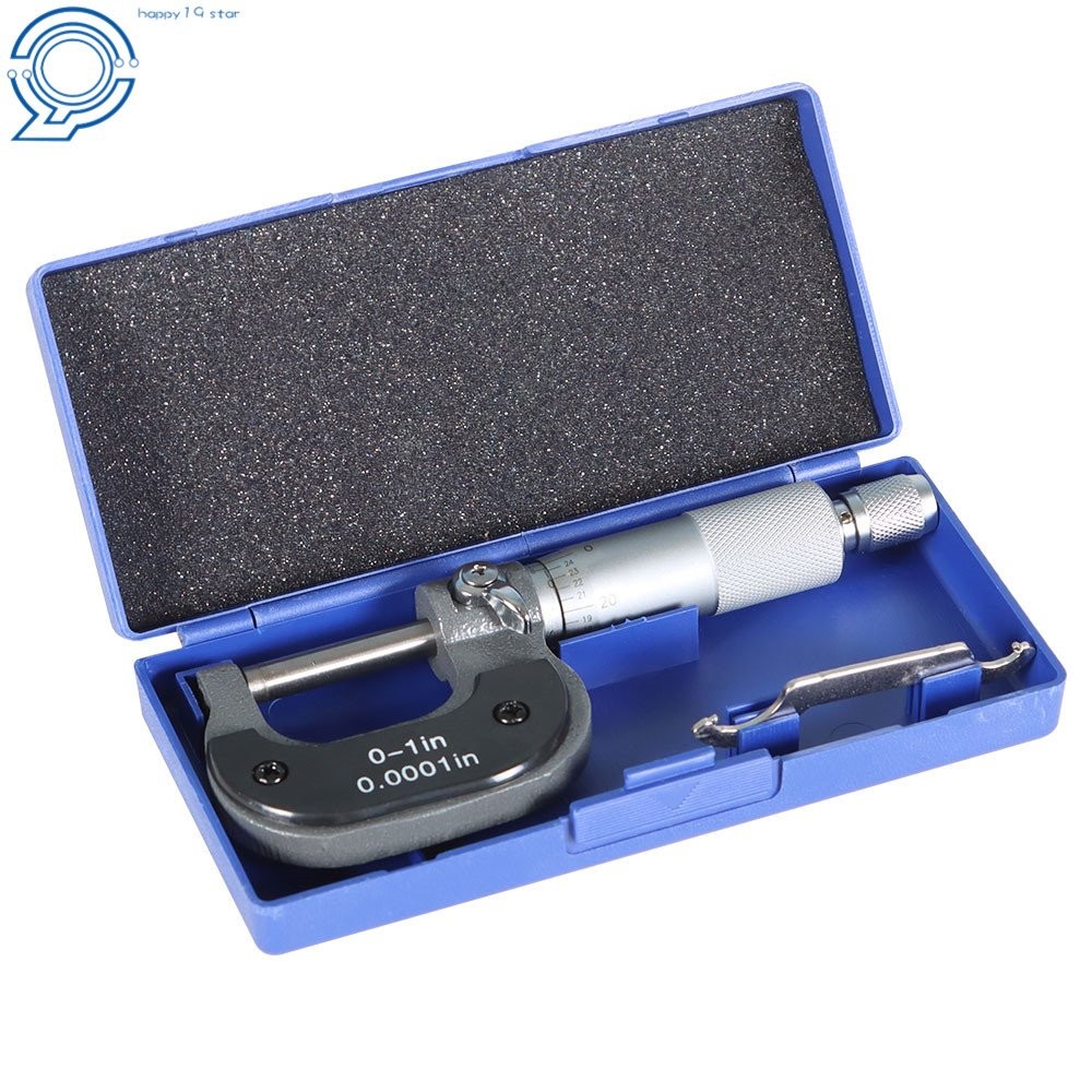 Premium Precision Outside Micrometer 0-1″/0.0001″ Carbide Tips Machinist Tool