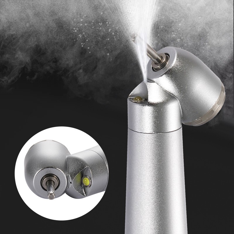 LED Dental Surgical Handpiece 45 Degree High Speed Turbine 4 Hole Rare Exhaust