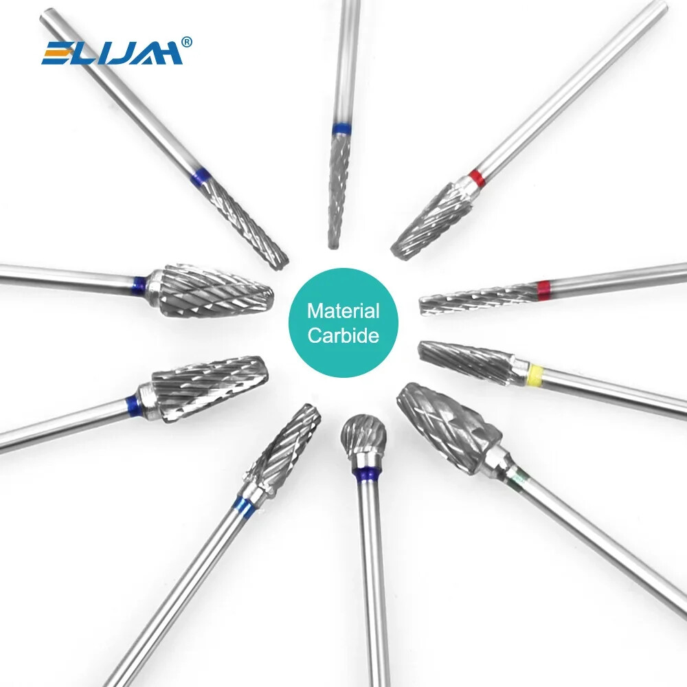 10 Pcs Dental Lab Polishing Bur Drills Tungsten Steel Carbide Burs Burrs 2.35mm
