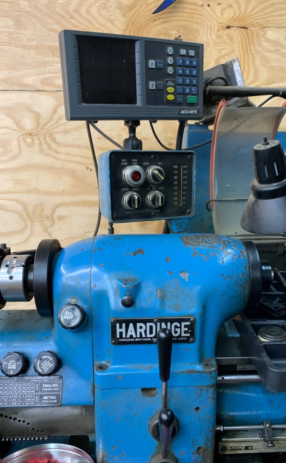 Hardinge HLVH ACU RITE DRO LATHE