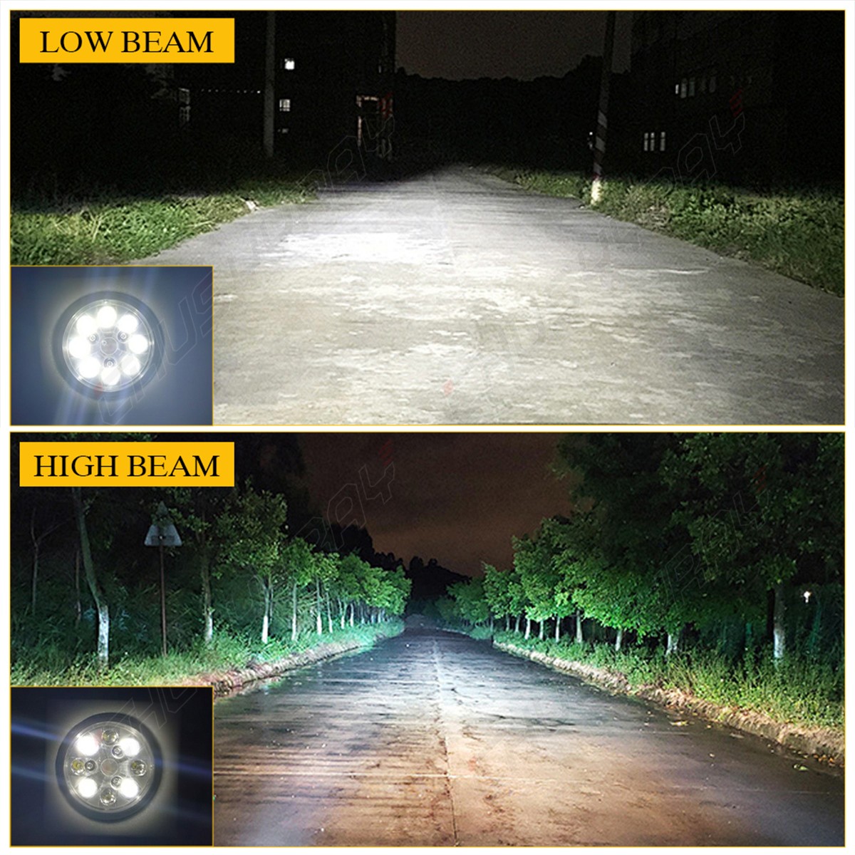 4PCS LED Work Lights Headlights For Deere Sprayer 6100,6500,6600,6700