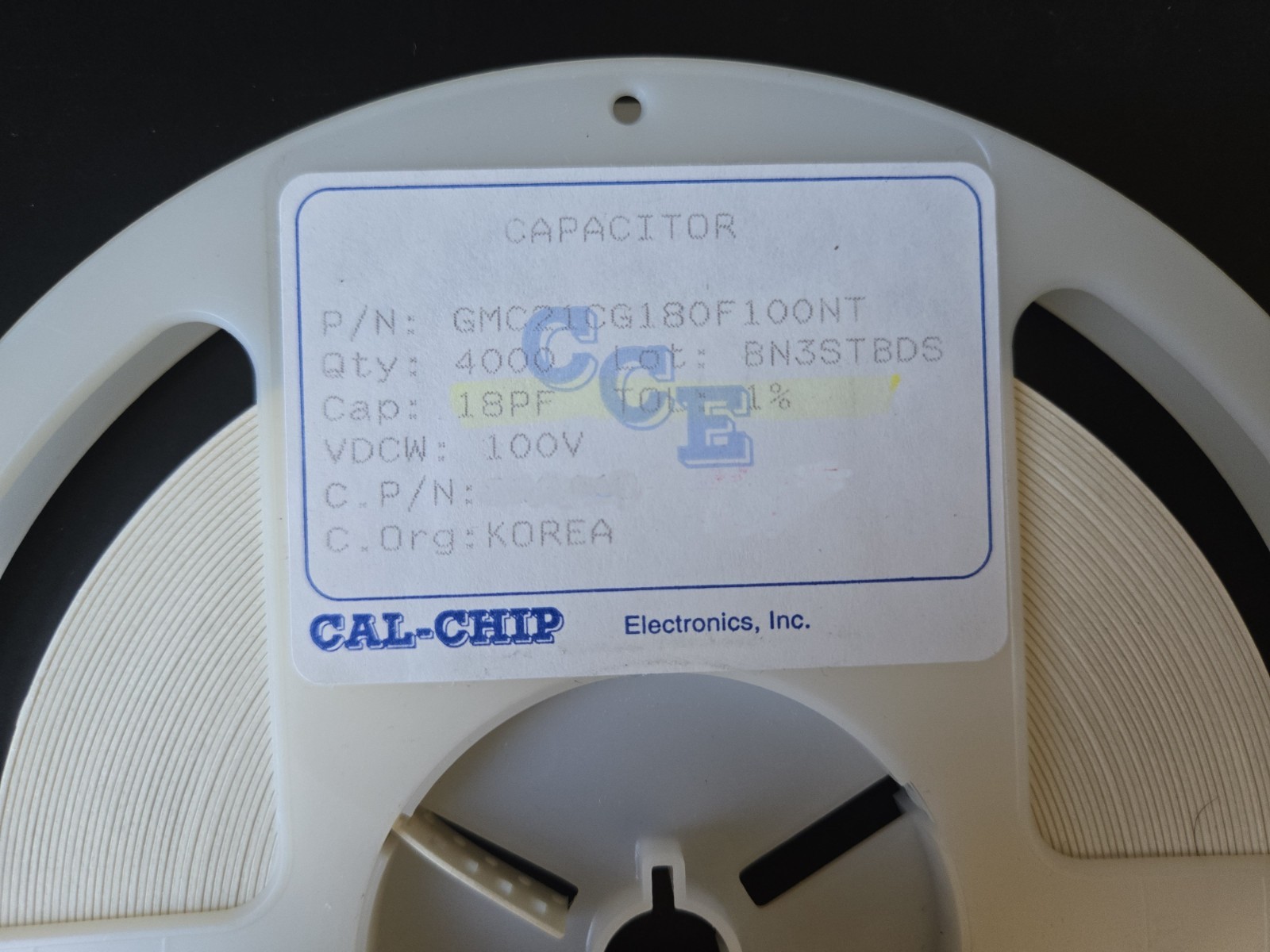 25pcs 18pF 100V +/- 1% C0G 0805 CalChip GMC21CG180F100NT SMD Ceramic Capacitor