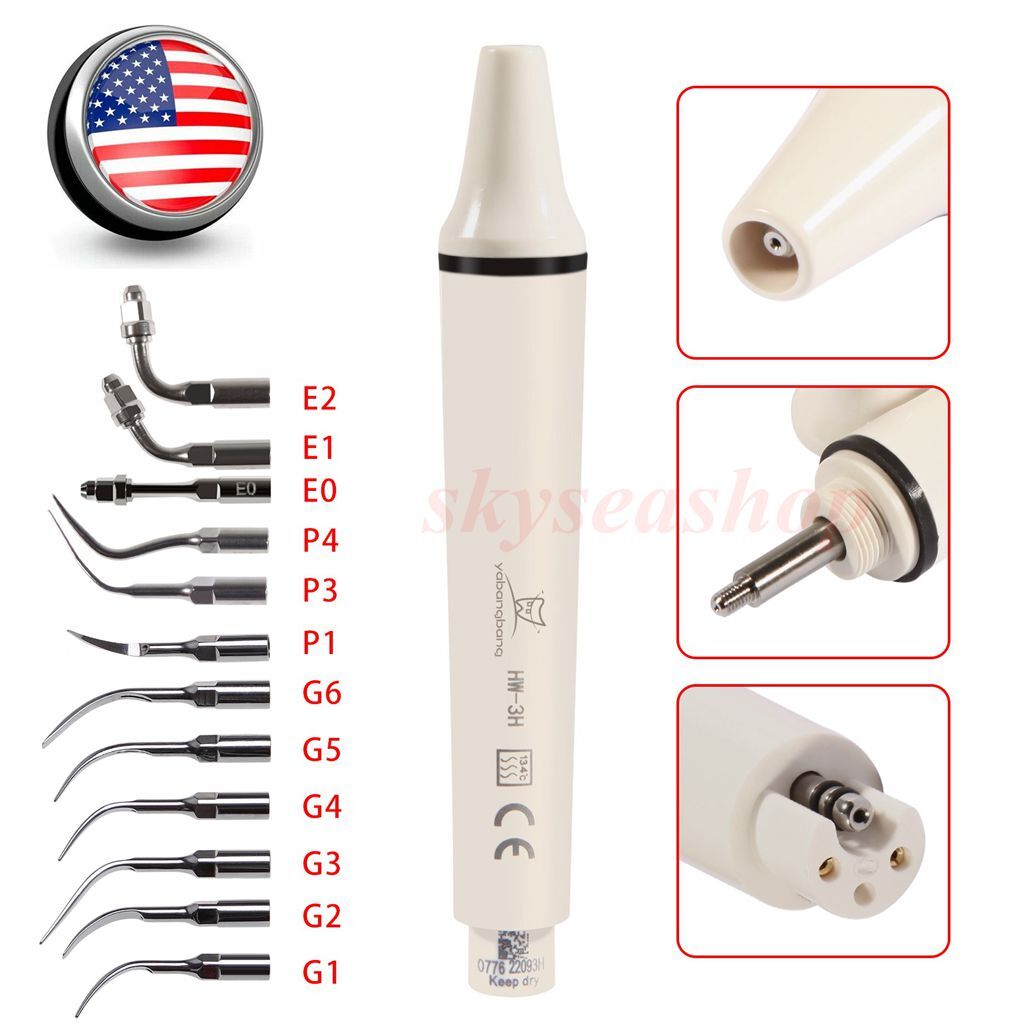Dental Ultrasonic Piezo Scaler Handpiece HW-3H fit EMS SKYSEA /5*Scaler Tips